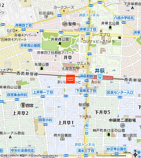 まいばすけっと井荻駅西店付近の地図